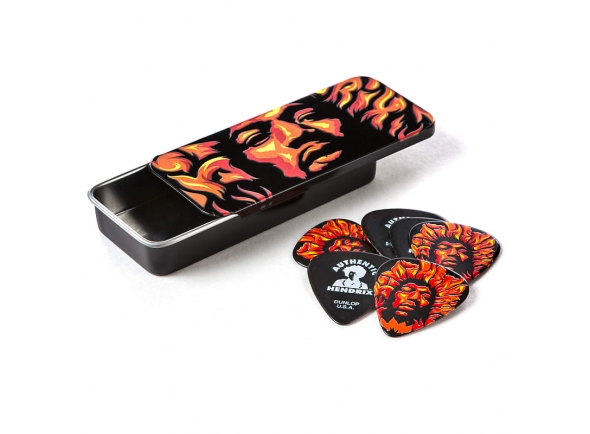 Dunlop JHPT14H Jimi Hendrix Pick Tin - Voodoo Fire Dunlop JHPT14H Jimi Hendrix Pick Tin - Voodoo Fire